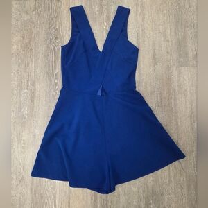 Charlotte Russe Royal Blue V-Neck Romper